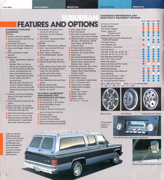 1985 Chevrolet Suburban Brochure Page 3